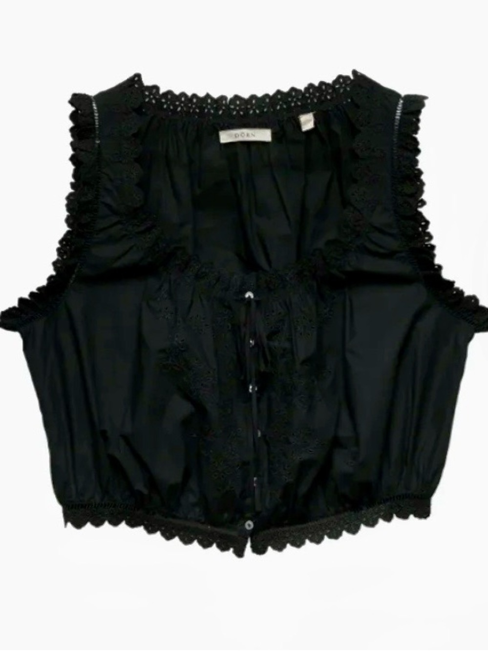 DOEN Traveler Top in Black 100% Organic Cotton NWOT - XXS